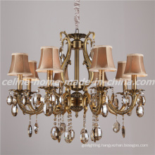 Zinc Crystal Chandelier with Fabric Shade (SL2116-8)